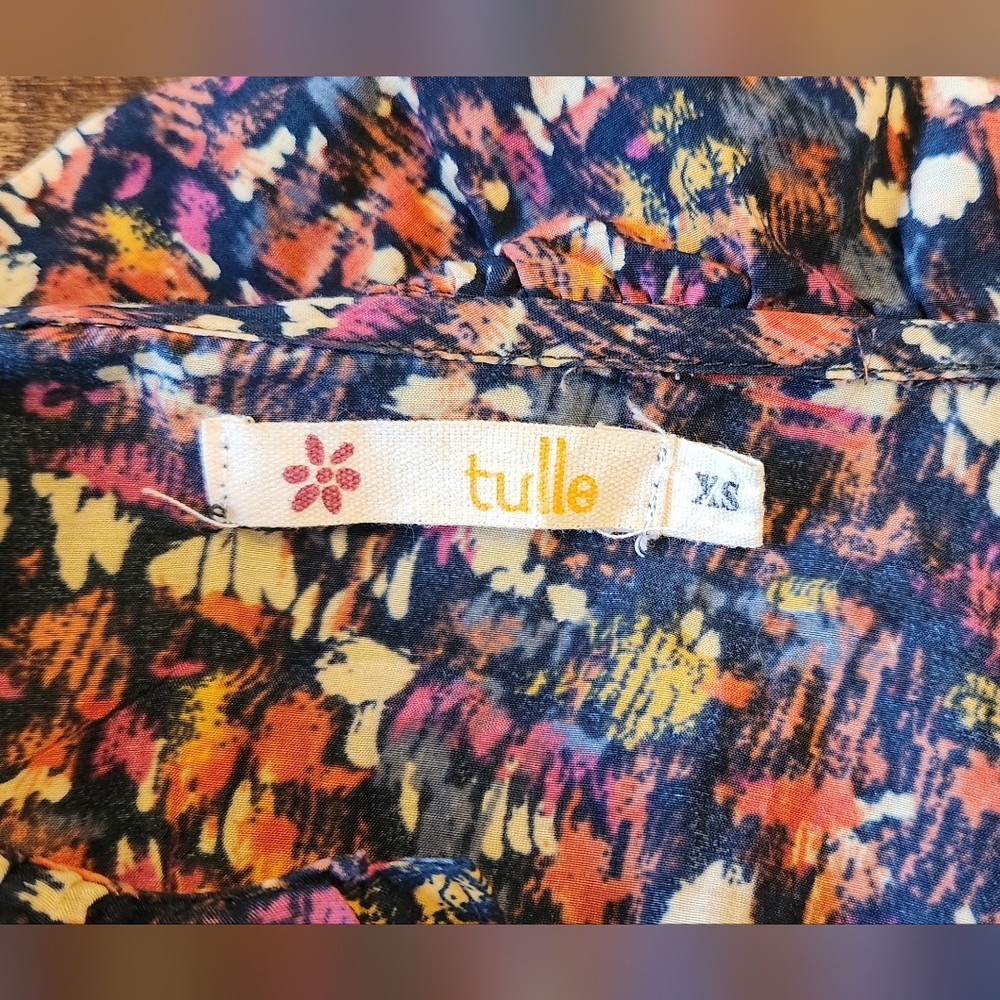 Tulle by Anthropologie Button Up Shirt Dress with Pockets Size XS - Picture 11 of 15